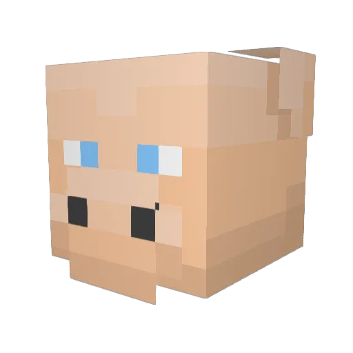 gr8fzy1 Minecraft avatar head, 3D render