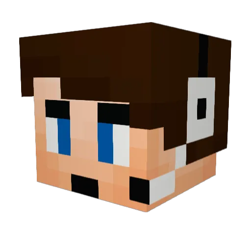 gr_96 Minecraft avatar head, 3D render