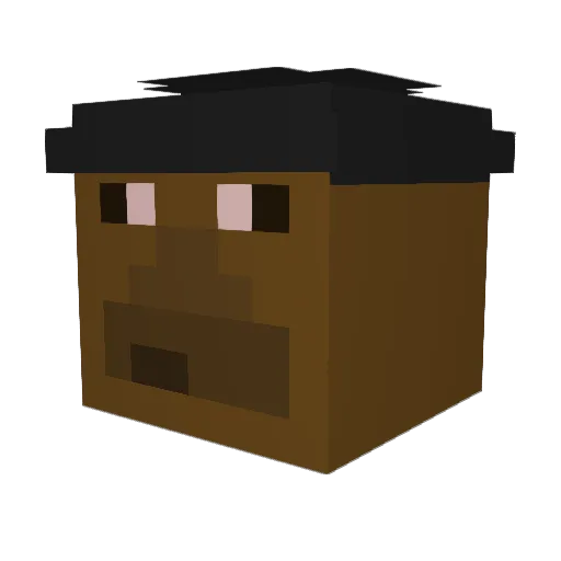 grabatty Minecraft avatar head, 3D render