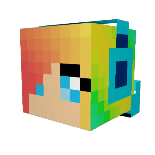 grabbe Minecraft avatar head, 3D render