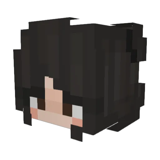 grabcard Minecraft avatar head, 3D render
