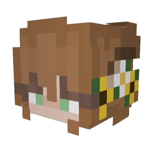 grac__ Minecraft avatar head, 3D render