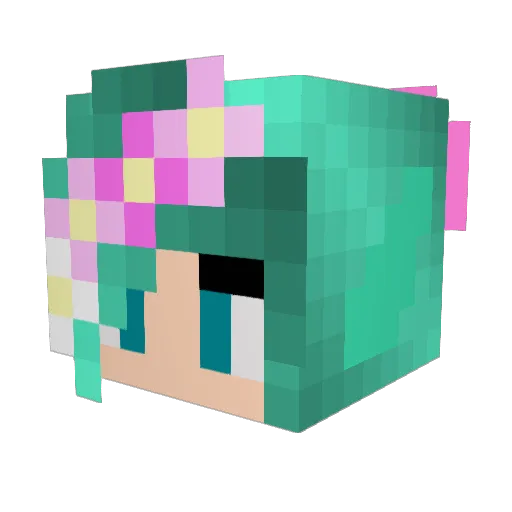 gracapuppy Minecraft avatar head, 3D render