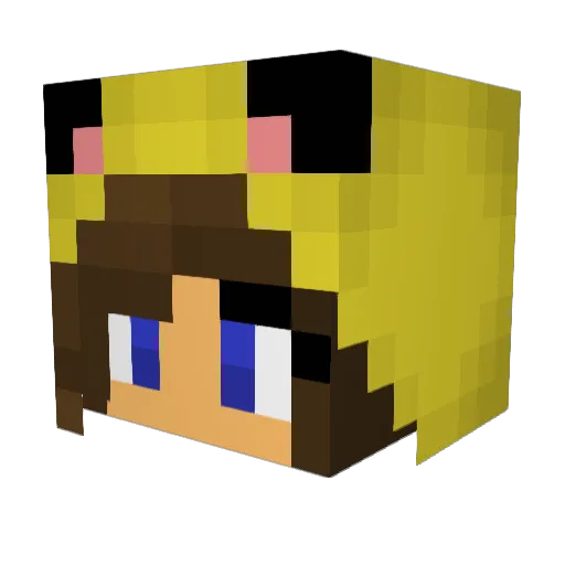 grace_____ Minecraft avatar head, 3D render