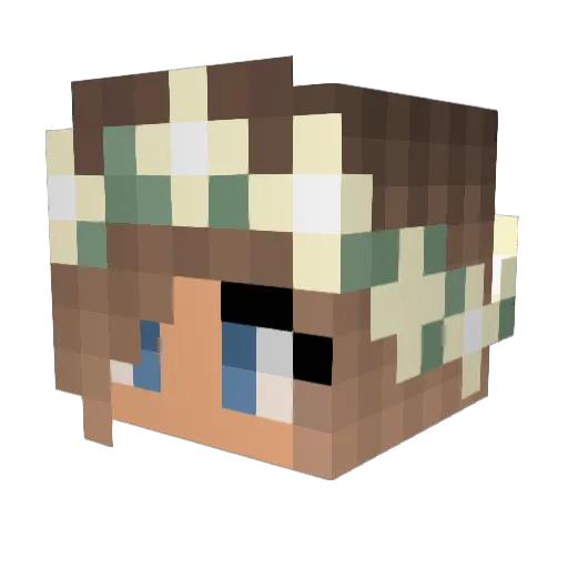 graceface Minecraft avatar head, 3D render
