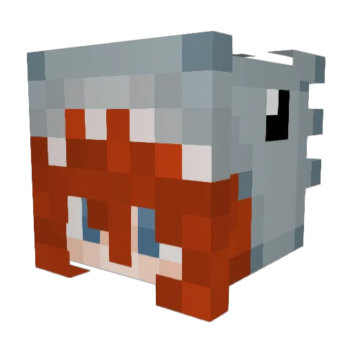 gracegotcake Minecraft avatar head, 3D render
