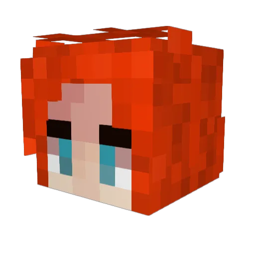 graceistall Minecraft avatar head, 3D render