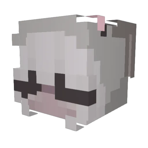 graceiwacei Minecraft avatar head, 3D render