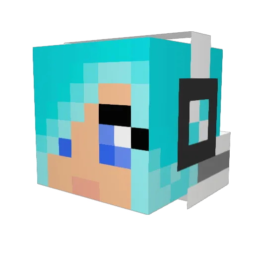 graceless27 Minecraft avatar head, 3D render