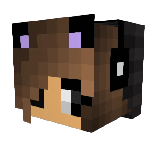 gracethehusky Minecraft avatar head, 3D render