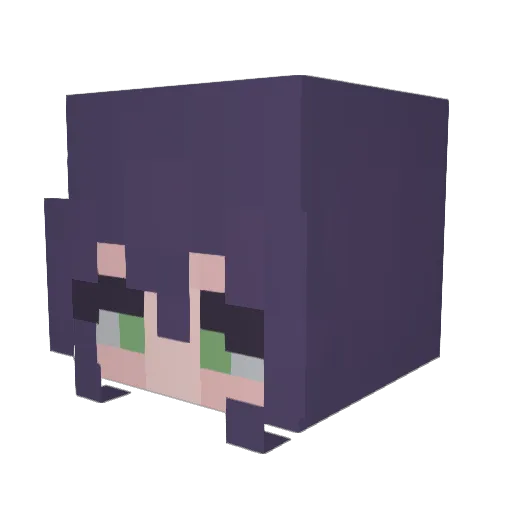 graceua Minecraft avatar head, 3D render