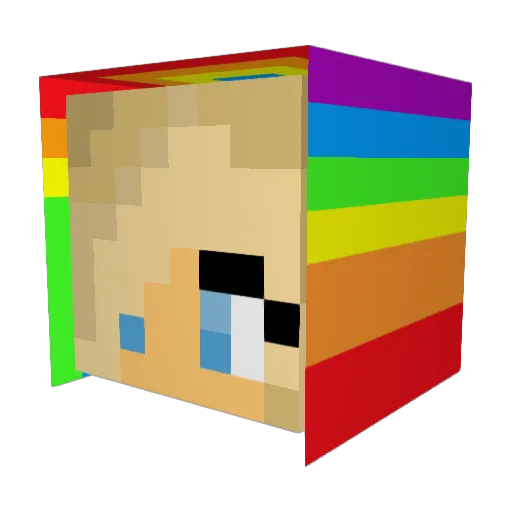 gracieface Minecraft avatar head, 3D render