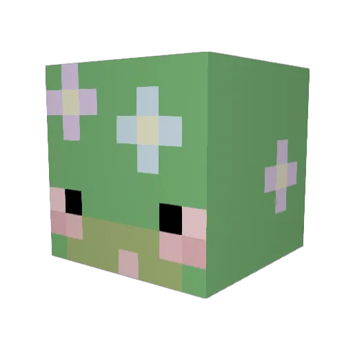 grackgrack Minecraft avatar head, 3D render