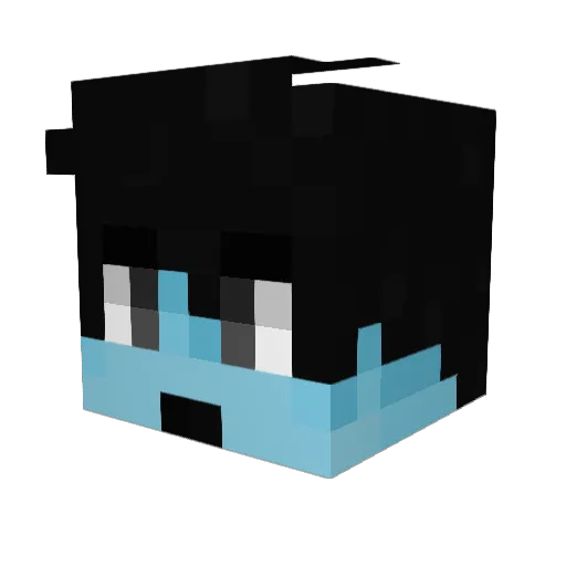 gradecc Minecraft avatar head, 3D render