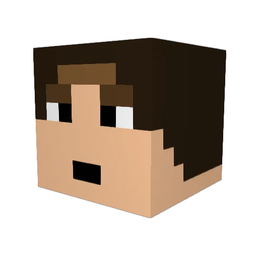 graememk Minecraft avatar head, 3D render