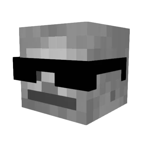 graffie Minecraft avatar head, 3D render