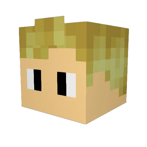grahamrus Minecraft avatar head, 3D render