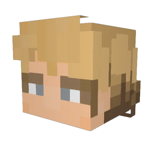 grain_of_rice Minecraft avatar head, 3D render