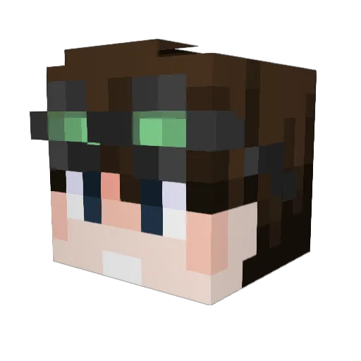grainy_action2 Minecraft avatar head, 3D render