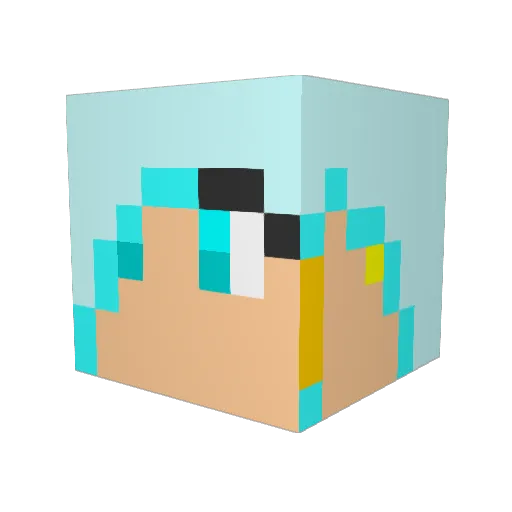 grammalee Minecraft avatar head, 3D render