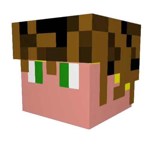 grand_greeper Minecraft avatar head, 3D render