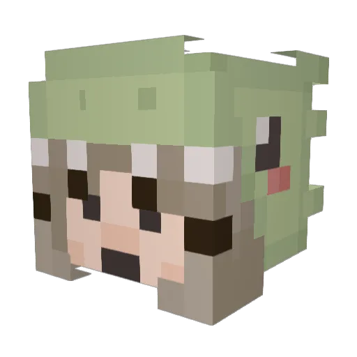 grande_charles Minecraft avatar head, 3D render