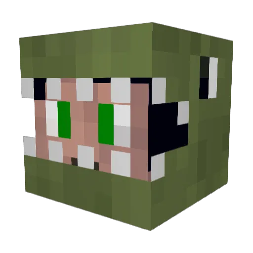 grandish Minecraft avatar head, 3D render