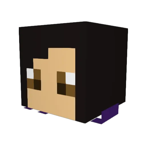 grandma67 Minecraft avatar head, 3D render