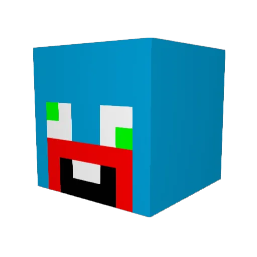 grandpa69 Minecraft avatar head, 3D render