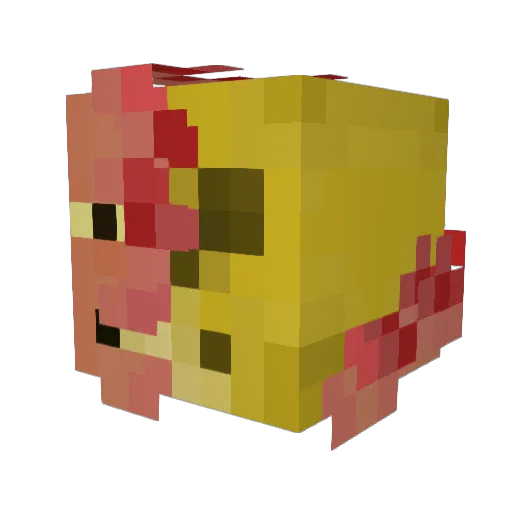 grandpsychic Minecraft avatar head, 3D render