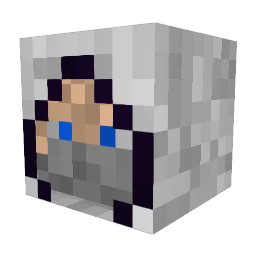 grandrouge Minecraft avatar head, 3D render