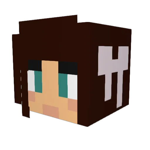 granfam Minecraft avatar head, 3D render