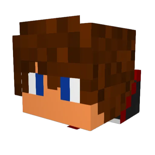 granicamen Minecraft avatar head, 3D render