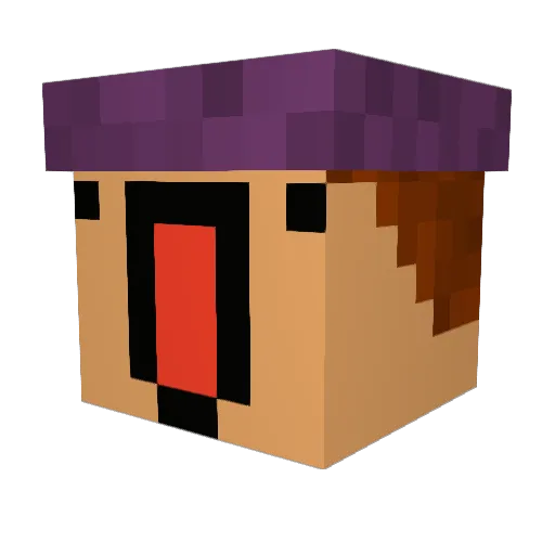 granmeh Minecraft avatar head, 3D render