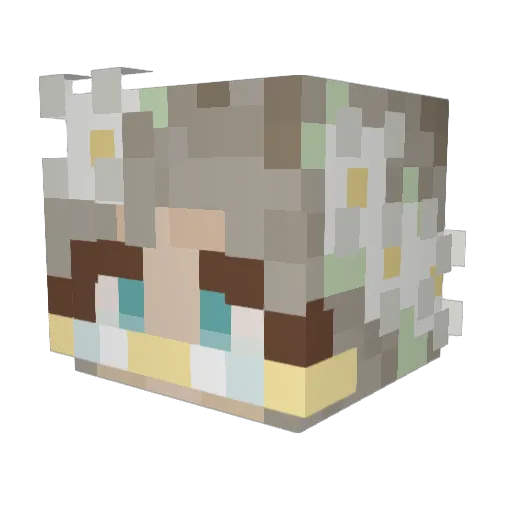 grannygail Minecraft avatar head, 3D render