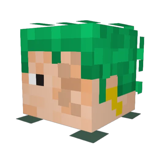 grantsn Minecraft avatar head, 3D render