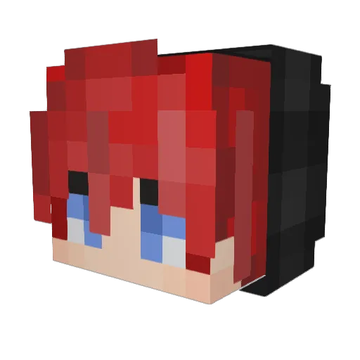 grantvelour Minecraft avatar head, 3D render