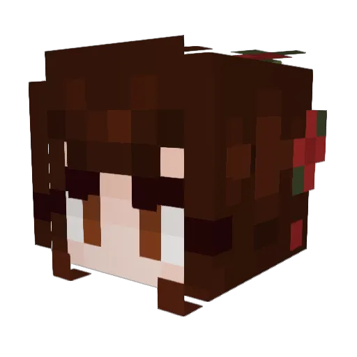 grape2soda Minecraft avatar head, 3D render
