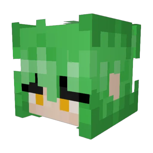 grape6141 Minecraft avatar head, 3D render