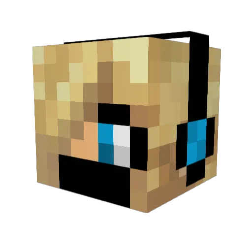 grape_12 Minecraft avatar head, 3D render