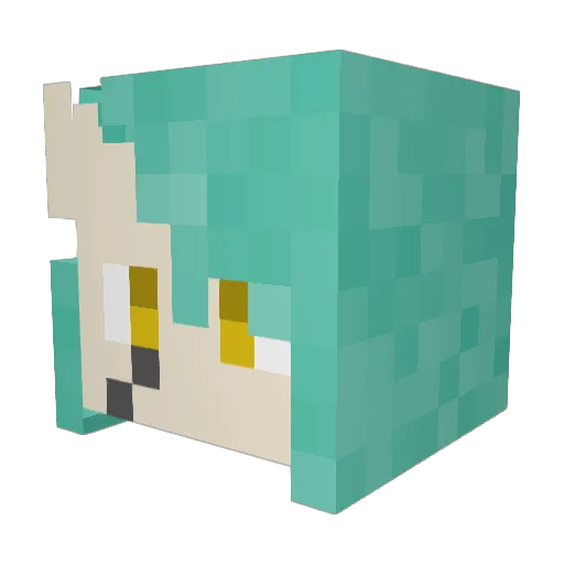 grapefly Minecraft avatar head, 3D render