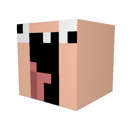 grapeshield Minecraft avatar head, 3D render