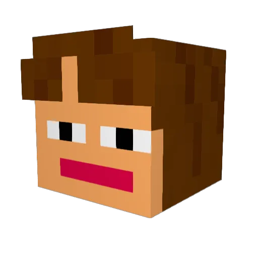 grassgrassgrass Minecraft avatar head, 3D render