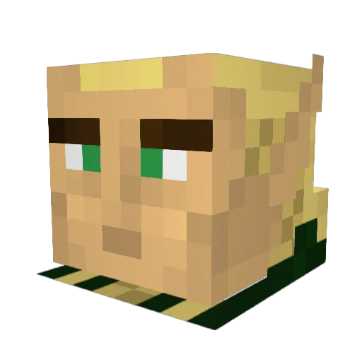 grasshopper1 Minecraft avatar head, 3D render