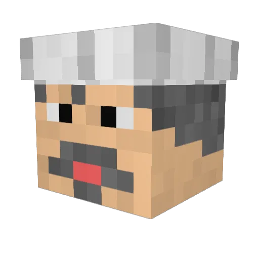 grassminer Minecraft avatar head, 3D render