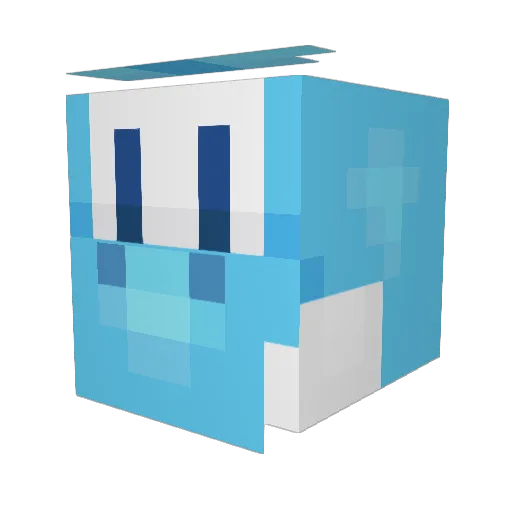grasstea Minecraft avatar head, 3D render