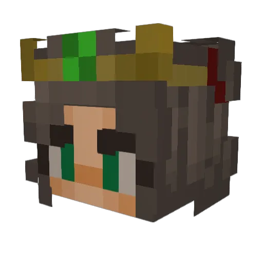 grasylia Minecraft avatar head, 3D render