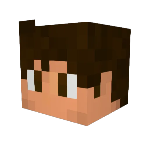 gratjepiel Minecraft avatar head, 3D render