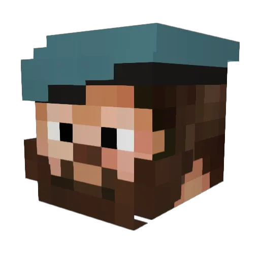 gratokles Minecraft avatar head, 3D render
