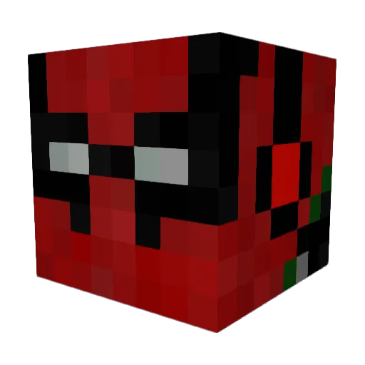 grauhbart Minecraft avatar head, 3D render